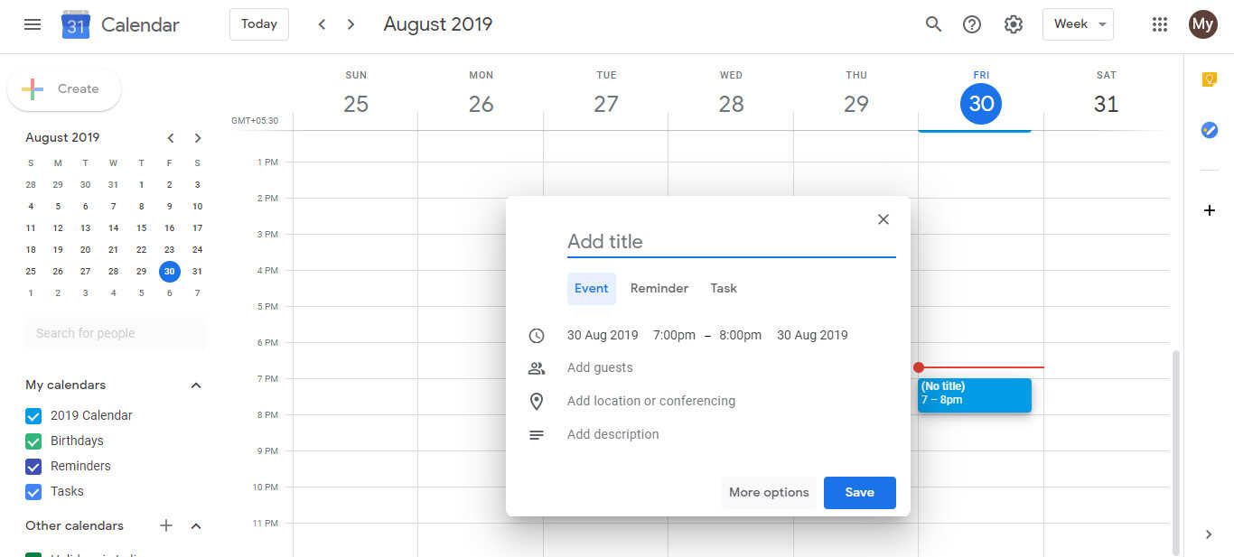 How do I create a Google Calendar event that repeats on the first