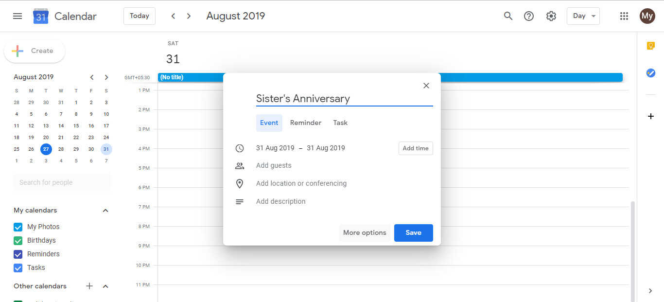 How to add an anniversary to Google Calendar? Google Calendar Handbook