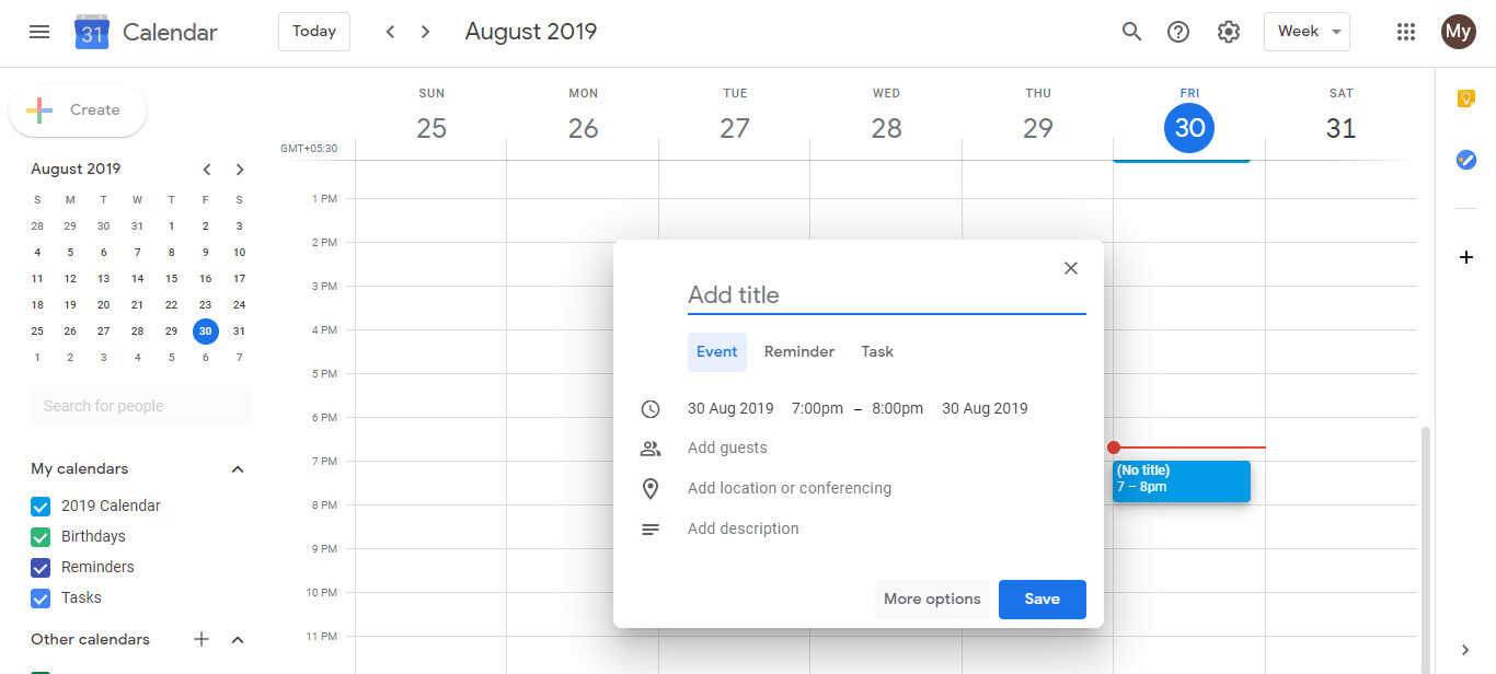 windows 10 calendar default reminder