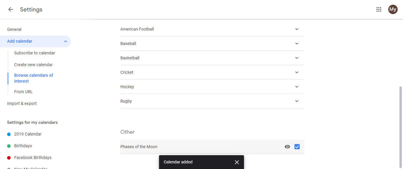 How to see Moon phases in Google Calendar? Google Calendar Handbook