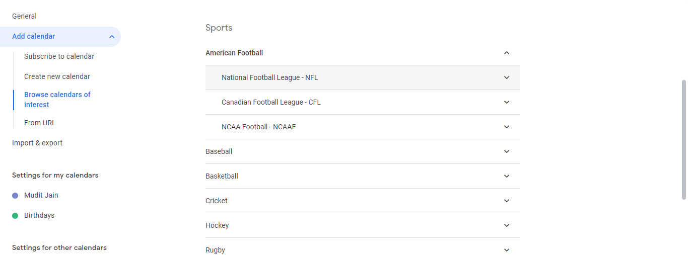 How to Add Your NFL Football Team's Schedule to Google Calendar