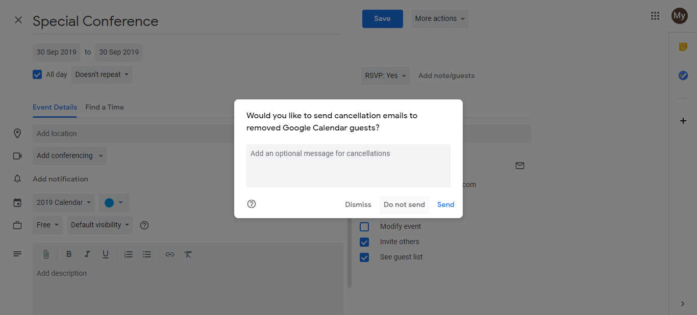 How to add invitations only from known users in Google Calendar