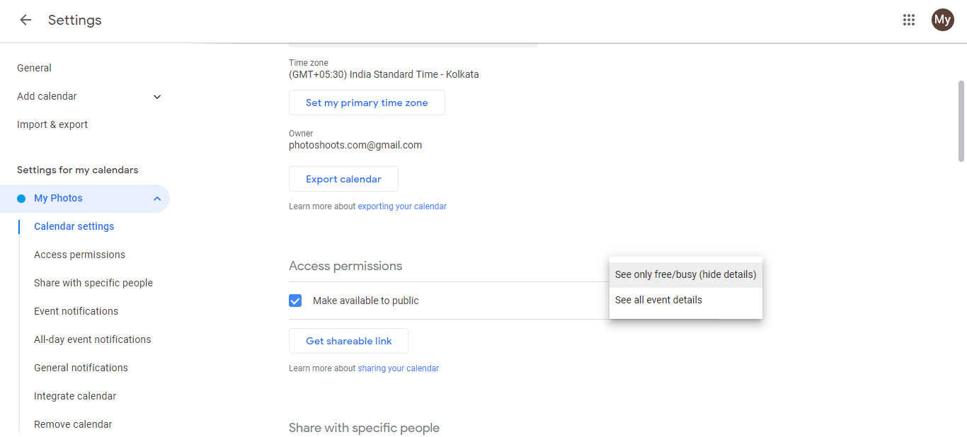 How to change the default privacy settings on Google Calendar? - Google  Calendar Handbook