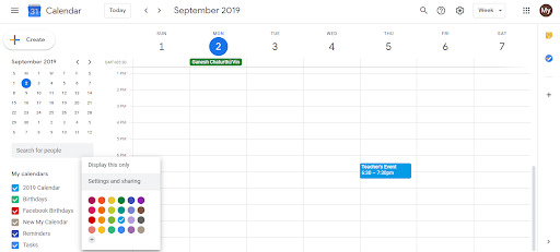 google calendar with someone without