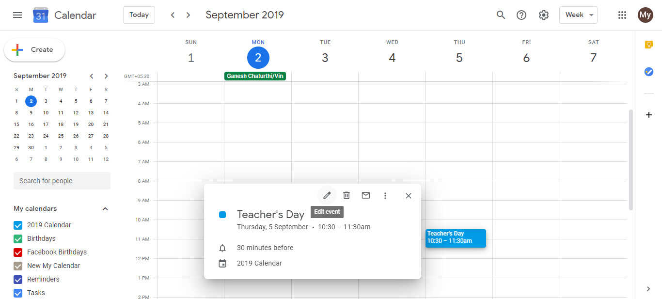 How to use Google Calendar as a diary (without time slots on it) to