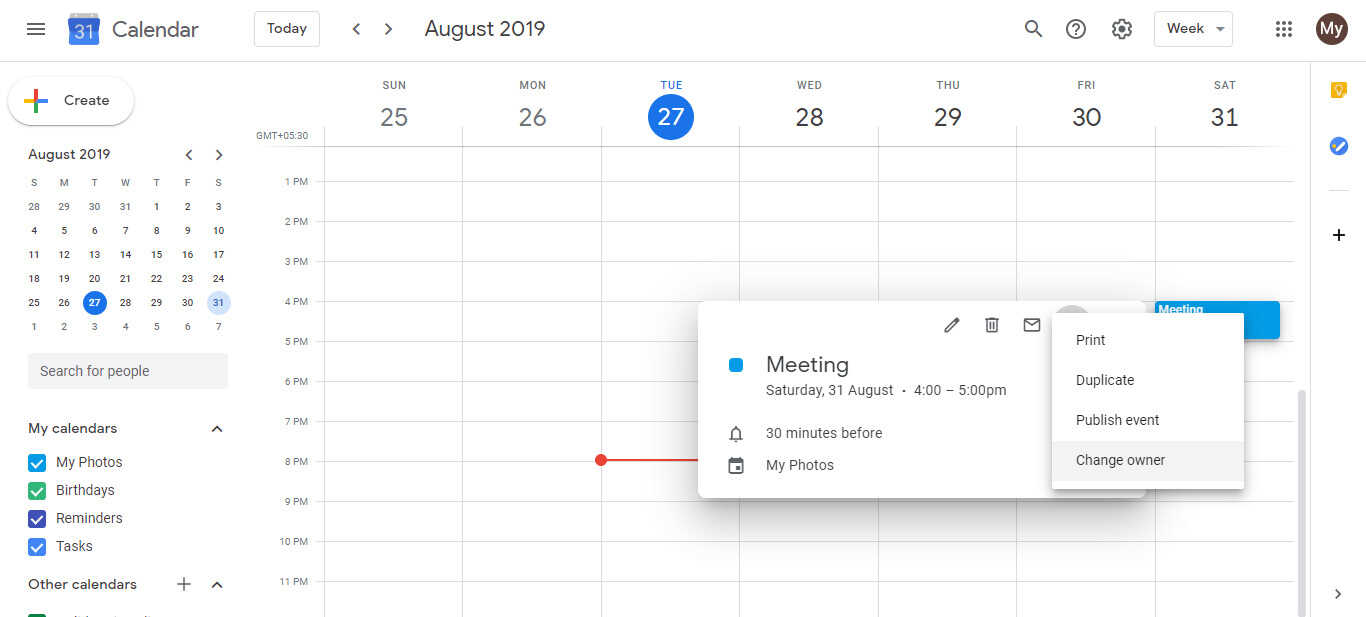 How to change the owner of a Google Calendar? Google Calendar Handbook