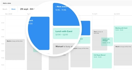 meeting scheuling process in the vyte scheduling app