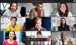 Microsoft teams interface during an online call
