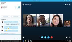 skype interface during an online call