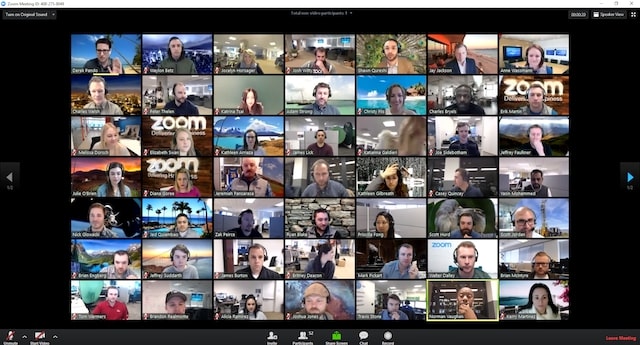 zoom app during a large meeting
