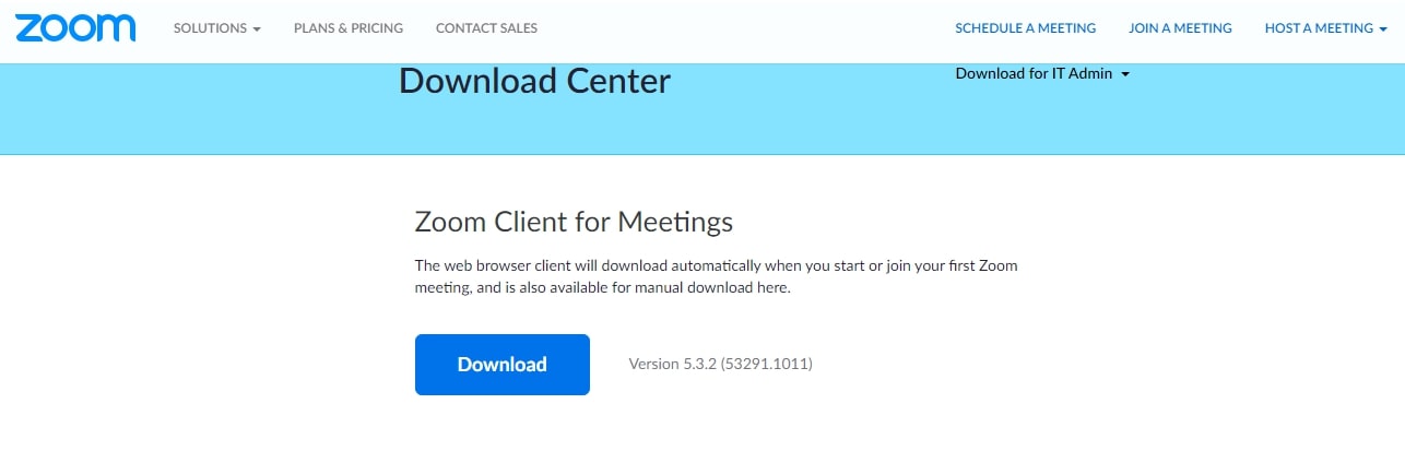 zoom desktop client download in download center
