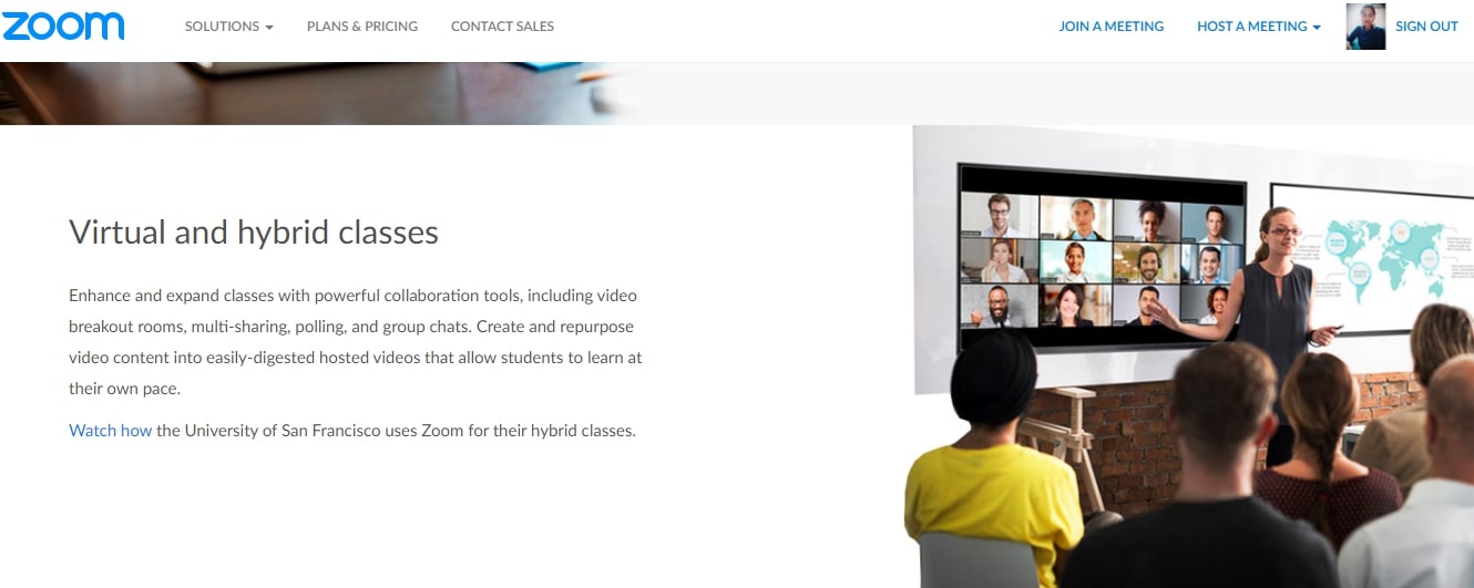 Zoom virtual and hybrid classes